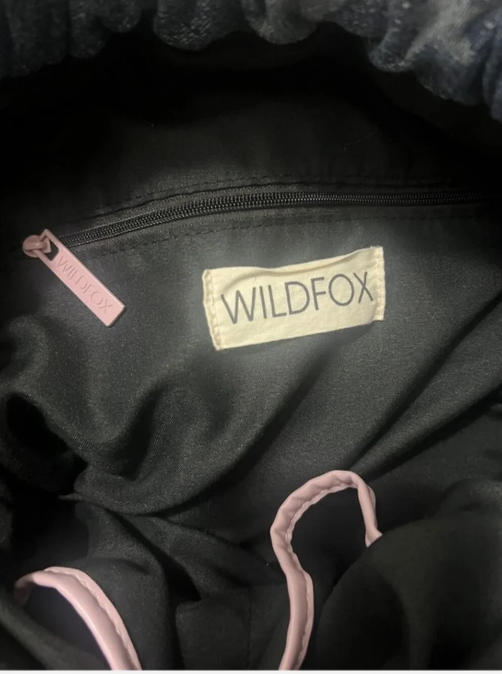 Wildfox Blue Star-Printed Denim Drawstring Summer Bag/Backpack. 15